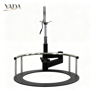 Sillón de Barbería Giratorio 180°, Ecológico, de Acero, con Base Plegable Ajustable, para Peluquería - Product Image 2