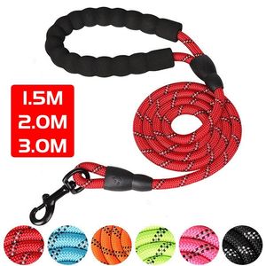 150/200/300cm laisse de <span class=keywords><strong>chien</strong></span> solide laisse réfléchissante pour animaux de compagnie longue <span class=keywords><strong>longe</strong></span> corde de Traction de marche pour chiot petit moyen grand grands chiens - Product Image 6