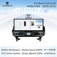 DUDUAUTO Geeignet für Benz GLE GLS W166 X166 2015-2019 12,3-Zoll Modifiziertes Android-System Bluetooth Car-Play Navigationsbildschirm