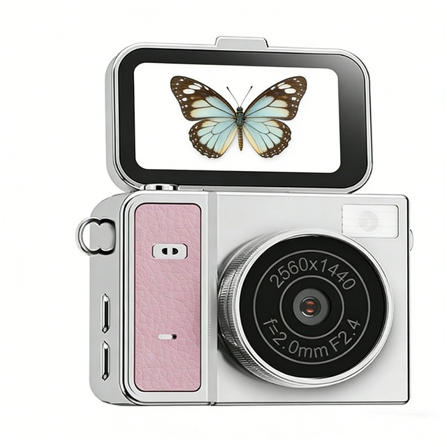 Thumb Digital Camera Retro Campus Student Photo Video Vlog Small Flip Screen HD Camera