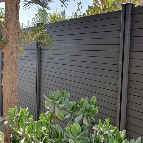 China Wholesale Heat-Resistant Aluminium WPC Fences Panel Wood Plastic Composite Garden Outdoor Fence