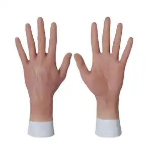 Luvas de mão falsas altamente ajustáveis com textura realista Fidelity Form breast para prática de treinamento de unhas