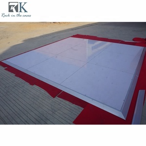 Piste de danse ronde en contreplaqué blanc de 8 m pour décorations de mariage, événements festifs et banquets avec revêtement de sol pour passerelle - Product Image 4