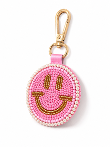 Sstringz Handmade Beaded Smiley Face Keychain Wholesale <b>Custom</b> Logo Gift <b>Key</b> <b>Ring</b> Fashion Accessory for Business Promotions - Product Image 2