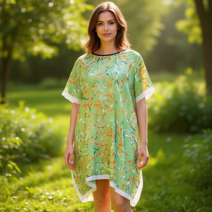 Camicia oversize in broccato con stampa orso 90x90 cm, top casual da donna a vestibilità ampia - Product Image 2