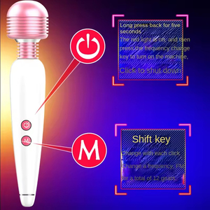 Electric 10 Speed Gun Machine Massage Strong Shock <b>Vibration</b> AV Rod Adult Female Masturbation Body Supplies Play Tools Sex - Product Image 2