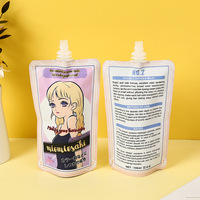 Pochette à bec verseur personnalisée pour jus de fruits, sachet souple à bec plat pour boissons liquides, eau, lait