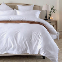 Drap de lit en coton égyptien personnalisé 250 300 400 600 Drap de lit design pour hôtel Linge de lit Ensemble de draps
