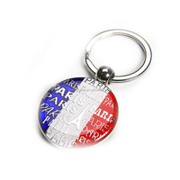 Porte-clés Souvenirs Métal Amour France Tour Eiffel/Notre-Dame de Paris