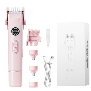 Rasoir électrique 2-en-1 pour femmes, équipement de coupe et de <span class=keywords><strong>rasage</strong></span>, rasoir facial imperméable et indolore pour femmes - Product Image 1