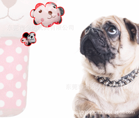 Nouveau chien en peluche résistant aux morsures sonores chien jouet Rose rouge sucette lapin noir et blanc sucette ours chien jouets en peluche