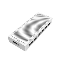Ventilateur de refroidissement pour accessoires informatiques, concentrateur de ventilateurs PWM 6 ports et contrôleur ARGB avec télécommande, alimenté par SATA pour système de refroidissement PC