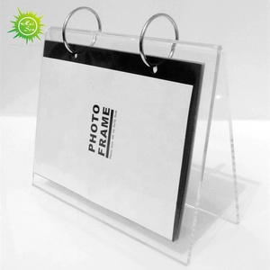 Chất lượng cao rõ ràng Acrylic ánh sáng nhựa hình ảnh khung ảnh với kim loại vòng tròn Clip - Product Image 1