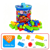 Juguetes Clásicos Creativos de Plástico con Partículas Grandes Montessori Educativos Diy, Sets de Bloques de Construcción de Plástico para Niños y Niñas