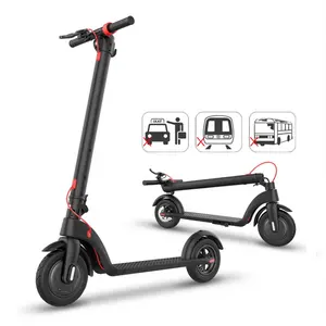 Quik Folding battery scooter 350W motor 10 inch air wheel removable battery scooter china electric scooter