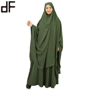 Vêtements islamiques Dubaï Abaya Nida Robe longue <span class=keywords><strong>pour</strong></span> femmes musulmanes <span class=keywords><strong>Jilbab</strong></span> Caftan arabe Ensemble de vêtements de prière Indonésie Mukena Telekung - Product Image 4