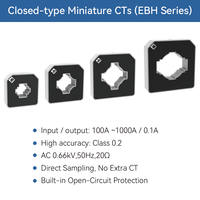 Transformadores de Corriente Miniatura YADA Clase 0.2 CTs 100A~1000A / 0.1A, Sensor de Corriente CA de Núcleo Sólido Micro de Alta Precisión y Bajo Voltaje