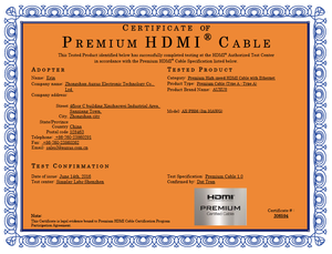 Haute vitesse 4k 1080p ethernet <span class=keywords><strong>Premium</strong></span> <span class=keywords><strong>Certifié</strong></span> ultra HD or câble <span class=keywords><strong>hdmi</strong></span> - Product Image 2