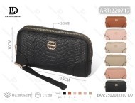 Borsa Clutch da Donna con Doppio Manico, Motivo Alligatore, in Microfibra Sintetica, Chiusura con Cerniera, Stile Elegante - Product Image 1