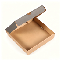 Boîte à pizza en kraft écologique recyclable, boîte en papier alimentaire jetable avec impression de dessin animé personnalisée pour la livraison de pizzas