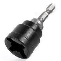Clé à douille de cric en acier au carbone épaissi à tige lisse, adaptateur rapide pour perceuse à croix, outils à main, douille de cric pour VR