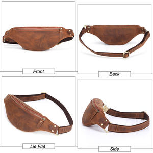 Bolso Bandolera Multifuncional de Cuero Vacuno Genuino de Fábrica Andong para Hombre, Bolso Cruzado de Hombro, Bolso de Cintura para Actividades al Aire Libre - Product Image 4