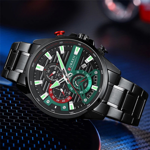 CURREN Đồng Hồ Đeo Tay Nam Đồng Hồ Nam Có Chức Năng Bấm Giờ Chống Nước Đồng Hồ Nam Thể Thao Bằng Thép Không Gỉ Cổ Điển Sang Trọng Thương Hiệu Hàng Đầu Thường Ngày 8415 - Product Image 2