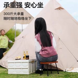 Tabouret pliant ultraléger en alliage d'aluminium, chaise de camping d'extérieur, siège de pêche portable, marron, noir, vert militaire, rectangulaire - Product Image 3