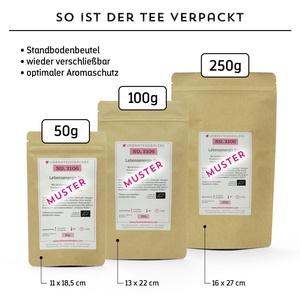 Thé en vrac mélangé frais aux tranches <span class=keywords><strong>de</strong></span> fruits et fleurs, saveur fraise et orange, boîte <span class=keywords><strong>de</strong></span> 250g pour tasses et bouteilles - Product Image 4