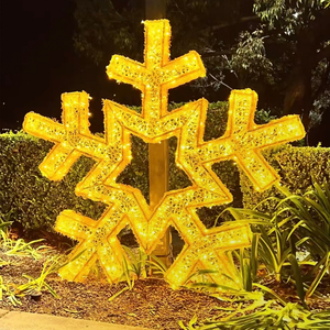 Décorations lumineuses de Noël pour extérieur, motif flocon de neige LED, pour la décoration des rues, des parcs, des centres commerciaux et des cours. - Product Image 6