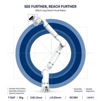 Robot Kolaboratif TCB605LV Long Reach 6-Axis, Lengan Robot dengan Beban Terukur 5kg, Daya 450W untuk Integrator Otomasi, Perakitan, dan Pengambilan Barang