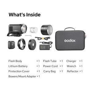 Flash tout-en-un Ad400proii <span class=keywords><strong>Ad400pro</strong></span> Ii pour extérieur, 400ws, batterie Li-on, flash TTL avec système sans fil 2.4g intégré - Product Image 6