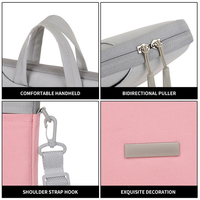 Sac à bandoulière pour ordinateur portable en tissu Oxford imperméable, avec fermeture éclair dorsale et design color-block, nouveau modèle pour ordinateurs portables