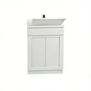 Évier de salle de bain avec porte-éponge, largeur 45 cm, profondeur 50 cm, hauteur 89 cm, pour usage en salle de bain - Product Image 3