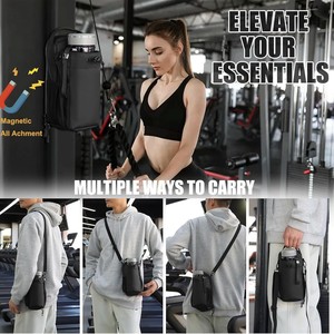 Magnetic Water Bottle Bag For Gym Portable Slanted Sports Hanging Bag With Adjustable Strap Unisex Outdoor Fitness Accessory - Product Image 5