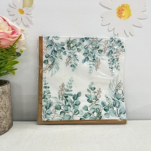 ชุดอุปกรณ์จัดงานเลี้ยงธีมดอกไม้ DAMAI ชุดจานชามสำหรับงานเลี้ยงน้ำชาสีเขียวสไตล์ฤดูใบไม้ผลิ ลายใบยูคาลิปตัส ถ้วยกระดาษแบบใช้แล้วทิ้ง ผ้าเช็ดปาก - Product Image 5