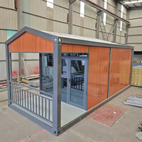 Ventes directes d'usine avec maisons en conteneur en verre Toit triangulaire Nouveau matériau Camping de haute qualité Assemblé Maisons en conteneur