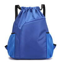 Grand sac de sport unisexe avec fermeture à cordon en polyester, compartiment zippé, 12 litres, sac à dos robuste en Oxford imperméable avec cordon de serrage