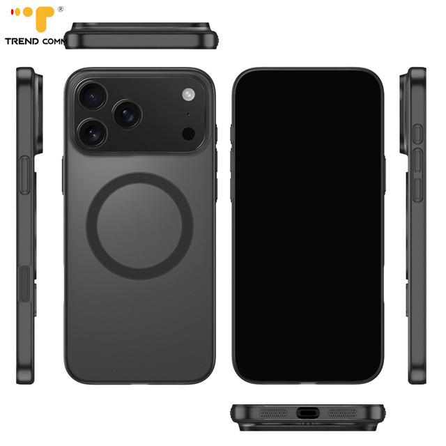 Ultra-Thin Frosted TPU Phone Case for iPhone 17 Pro Max Novel Business Pure Color Shockproof Frosting Wireless Charging Support