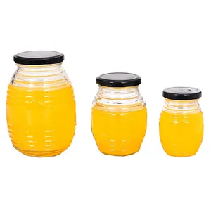 100Ml 250Ml 500Ml Spiraal Vorm Glas Verzegelde Pot Container Opslag Potten Honing Flessen