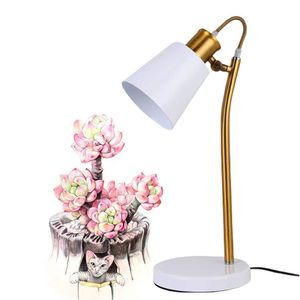 Phổ 40 Wát điện phòng ngủ văn phòng chiếu sáng bàn tròn ánh sáng màu đen + Glod bàn đèn hình trụ đọc đèn - Product Image 2