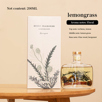 Diffuseur à roseaux 200 ml Écologique Non Toxique Longue Durée Sans BPA Sans Alcool Huile Parfumée Ambiance Florale Fraîche et Éternelle en Verre