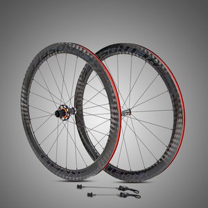 Roues de bicyclette de route en carbone <span class=keywords><strong>700c</strong></span> avec corps en carbone personnalisé, 50MM 60MM, 12K - Product Image 2