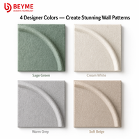 Paneles Acústicos Curvos Orgánicos 3D Modernos al por Mayor de Fábrica, Decoración de Pared de Fibra de Poliéster Personalizable OEM para Sala de Estar y Hotel