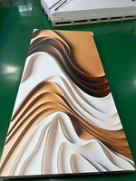 Panneau mural en marbre UV flexible moderne, panneaux imitation marbre chinois imperméables, feuilles de marbre PVC ignifuges pour panneau mural de salle de bain