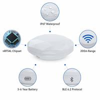 Etiqueta de Posicionamiento en Interiores Holyiot 2.4GHz BLE6.2 de Bajo Consumo, IBeacon Eddystone, Largo Alcance de 200m