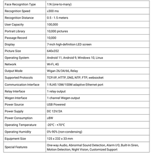 Máquina de reconocimiento facial instantáneo: rápida y precisa para aplicaciones comerciales y de seguridad Dispositivo de reconocimiento facial - Product Image 3