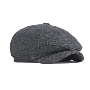 Sombreros para <span class=keywords><strong>hombre</strong></span> de mediana edad y mayores, boina vaquera de primavera y otoño, gorra de estilón, boina a rayas, estilo retro británico - Product Image 2
