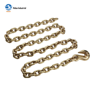 Chaîne de fixation G70 G43 avec crochets à étrier ou à œillet aux deux extrémités, chaîne de transport en acier allié au carbone galvanisé - Product Image 2