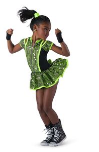 Costume de danse <span class=keywords><strong>jazz</strong></span> et claquettes pour filles, avec paillettes et fermeture éclair, idéal pour les compétitions et spectacles, tenue de danse exotique - Product Image 5